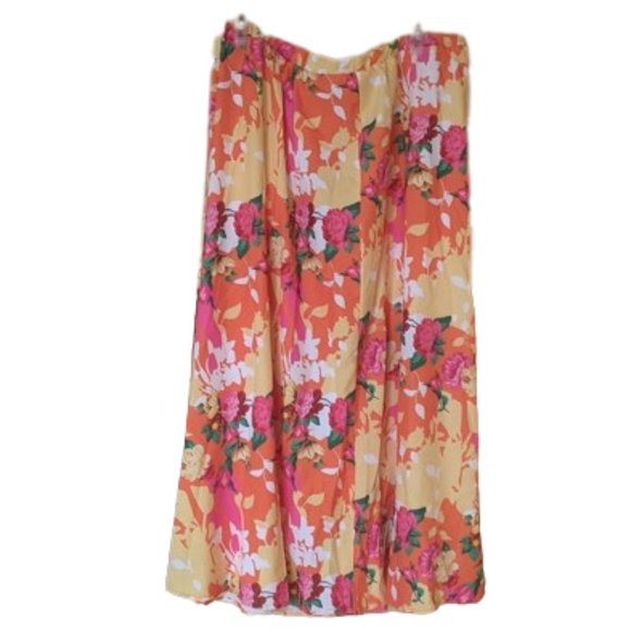 Multi Color A-Line Flared Long Skirt Size 2XL NEW NWOT - Picture 5 of 5